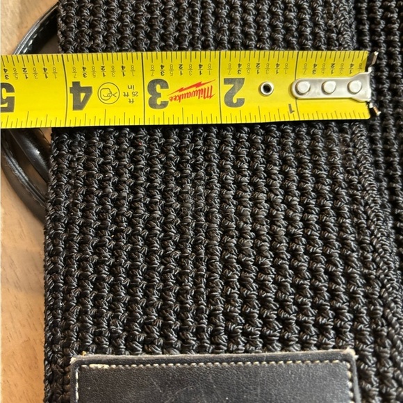 The Sak Crochet Black Shoulder Bag zippered with a snap - Picture 9 of 9